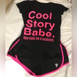 VS PINK Swim Shorts w/ T-Shirt